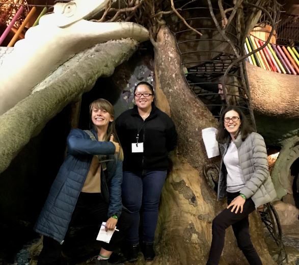 Dr. Lara Smetana with Scholars Audrey Brinkers and Scarlett Chan at the Midwest Noyce Regional meeting in St. Louis
